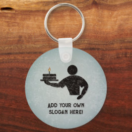 Backed a Cake Baker Theme - Ihr Text auf beiden Se Schlüsselanhänger