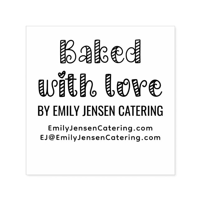 Backed with Liebe #2 Business Name Website URL Permastempel (Design)