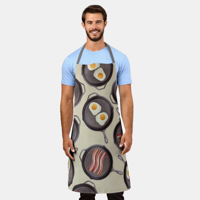 Backeier Braten Pfanne Frühstücksküche Schürze (Getragen)