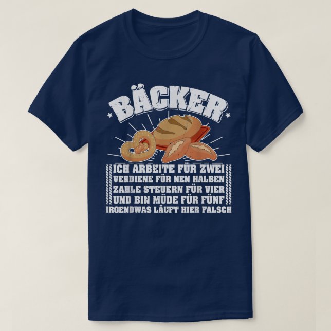 Backen Backwaren Backwaren Backen Beruf 150 T-Shirt (Design vorne)