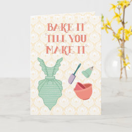 Backen bis es gelingt – Lustiger Back-Wortwitz Karte