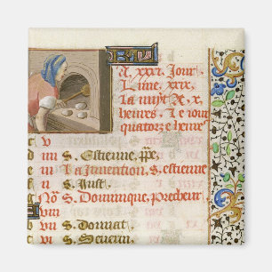 Backen-Brot, von einem Buch von Stunden Magnet