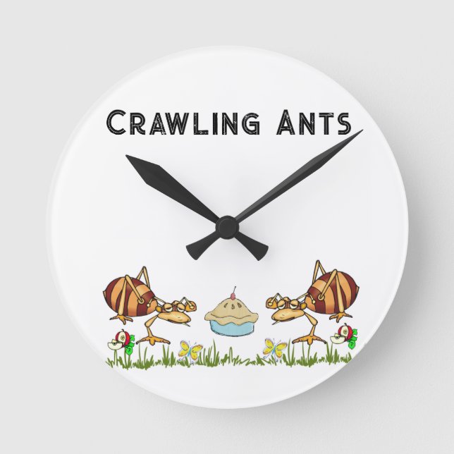 Backen Crawling Ants Uhr (Vorderseite)