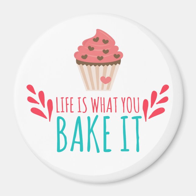 Backen Cupcakes Magnet (Vorne)