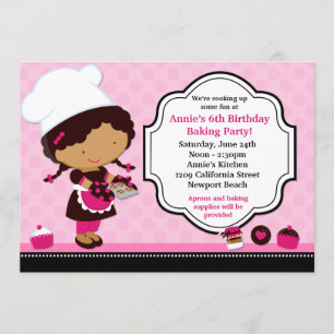 Backen-Geburtstags-Party Einladung