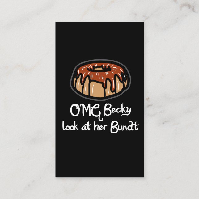 Backen-Geschenk für Blick des Bäcker-OMG Becky bei Visitenkarte (Vorderseite)