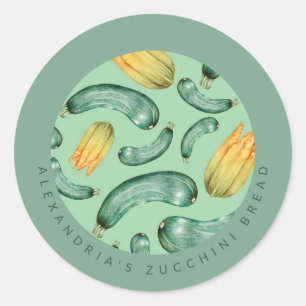 Backen Ihr Name Zucchini Brot Runder Aufkleber