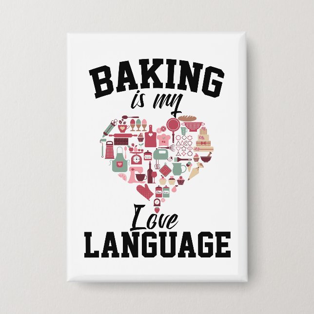 Backen ist meine Liebe Button (Vorderseite)