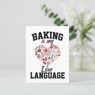 Backen ist meine Liebe Postkarte
