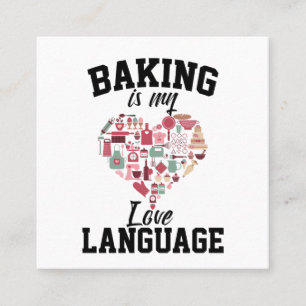 Backen ist meine Liebe Quadratische Visitenkarte