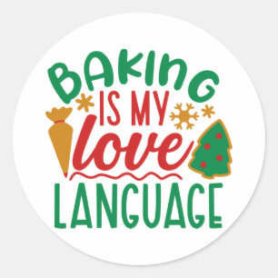 Backen ist meine Liebe Runder Aufkleber