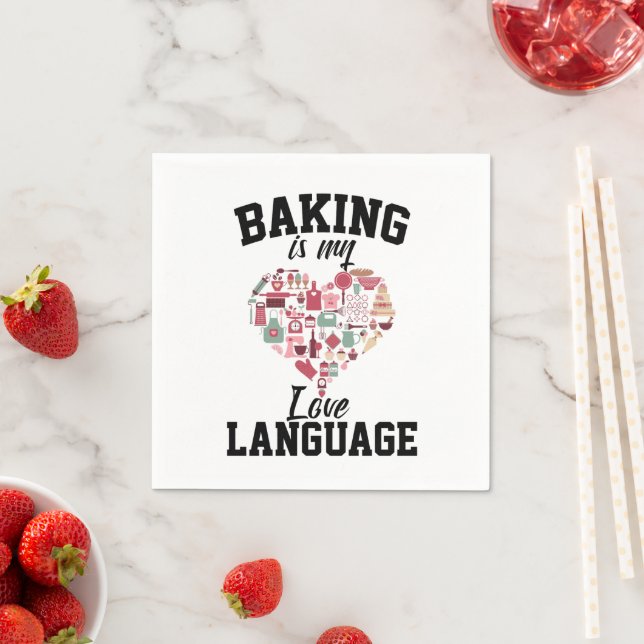 Backen ist meine Liebe Serviette (Beispiel)