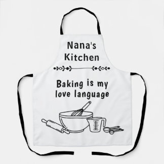 Backen ist meine Liebessprache Kulinarisches Desig Schürze