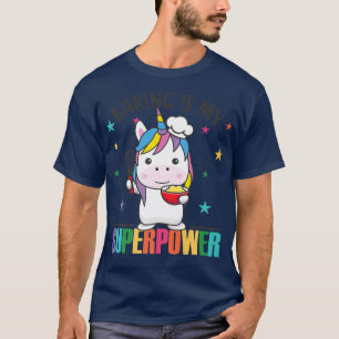 Backen ist meine Supermacht Niedliche Einhorn ist T-Shirt