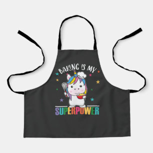 Backen ist meine Supermacht süße Einhornkuchen B Schürze