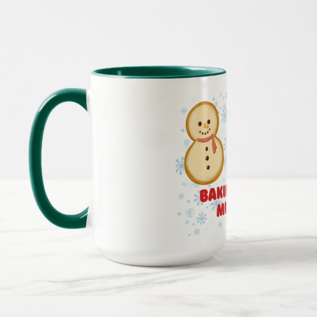 Backen ist SCHNEE viel Spaß Tasse (Links)