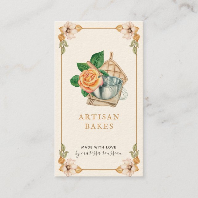 Backen & Kochen Utensidische Bäckereien Visitenkarte (Vorderseite)