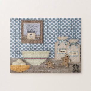 Backen-Lebkuchen-Mann-Puzzlespiel