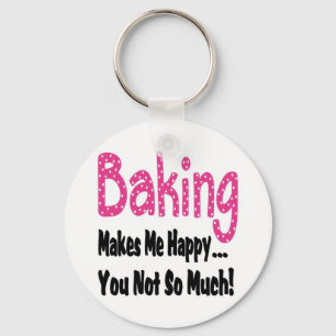 Backen macht mich glücklich schlüsselanhänger