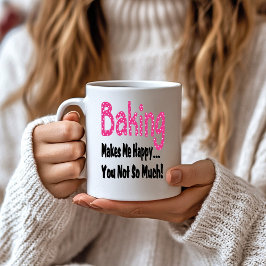 Backen macht mich glücklich zweifarbige tasse