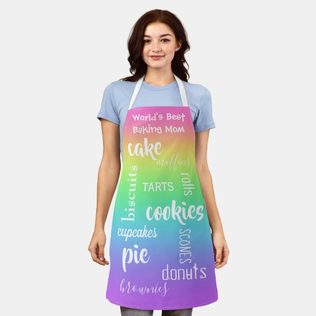 Backen Mama Regenbogen Schürze (Getragen)