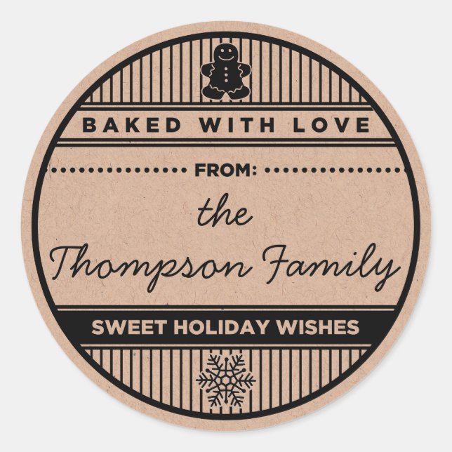 Backen mit Liebe-Aufklebern Runder Aufkleber (Vorderseite)