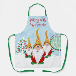 Backen mit meinen Gnomos Gnome Weihnachten Weihnac Schürze