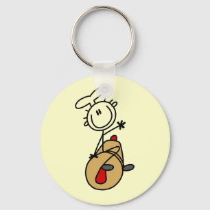 Backen mit rollendem Button Schlüsselanhänger