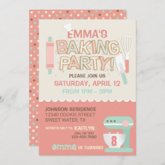 Backen Party Cookie Briefe Geburtstag Einladung