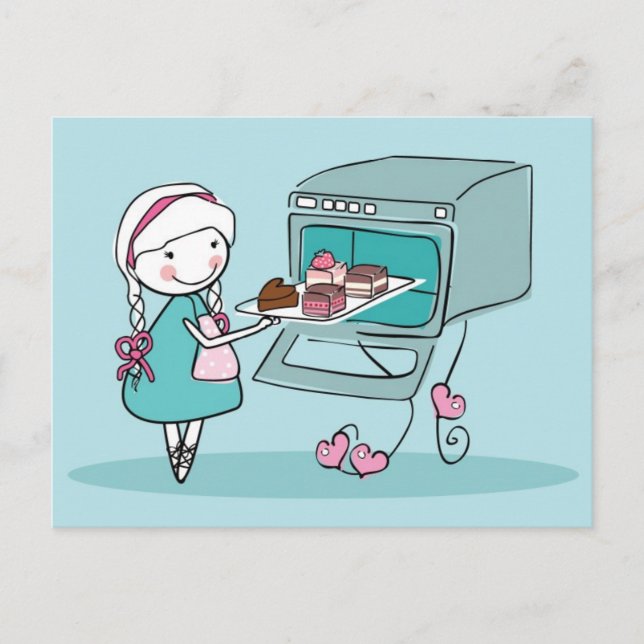 Backen Postkarte (Vorderseite)