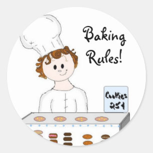 Backen Runder Aufkleber