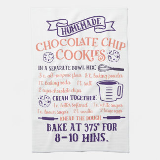 Backen, Schokolade Chip Cookie Rezept Küchentuch