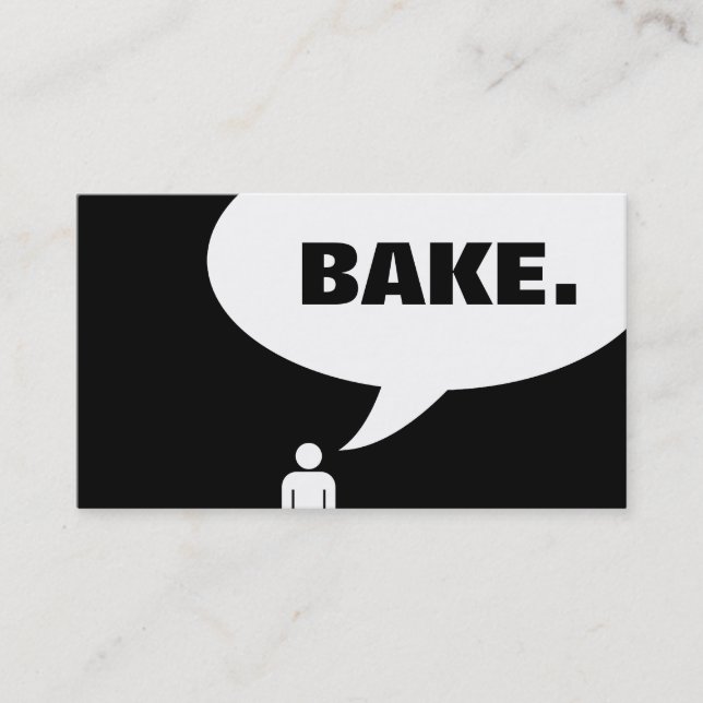 BACKEN Sie. Spracheblase Visitenkarte (Vorderseite)