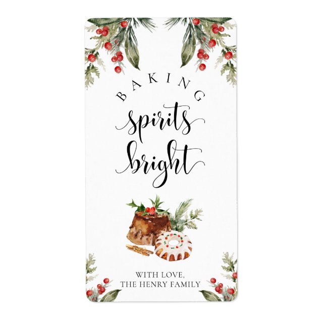 Backen Spirituosen Helle Weihnachtsgeschenk Aufkle (Vorne)