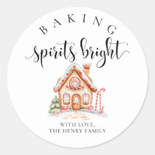 Backen Spirituosen Helle Weihnachtsgeschenk Aufkle Runder Aufkleber