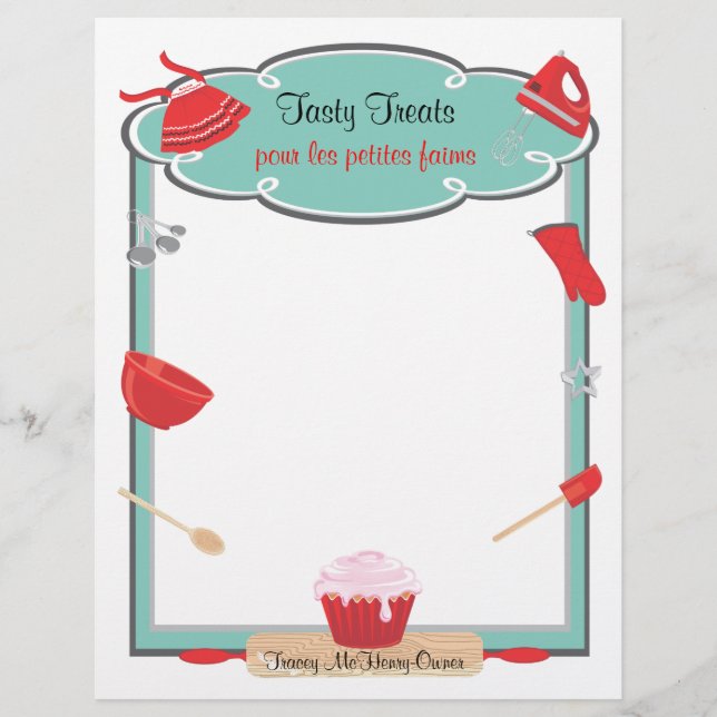 Backen und Kochen Flyer Letterhead (Vorne)