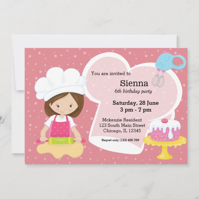 Backen * wählen Sie Hintergrundfarbe Einladung (Vorderseite)