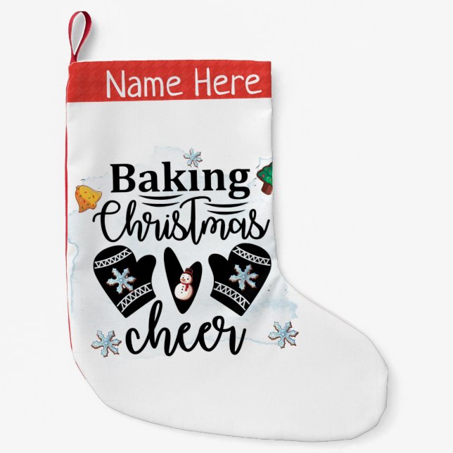 Backen Weihnachtsgeschenk Kleiner Weihnachtsstrumpf (Vorderseite)