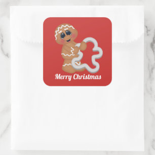Backen Weihnachtsgingerbrot hinzufügen Aufkleber