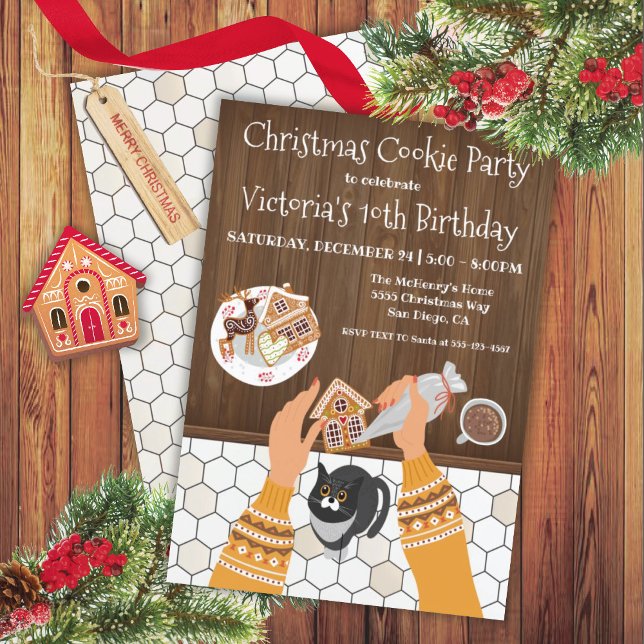 Backen Weihnachtskekse Party Einladung (Von Creator hochgeladen)