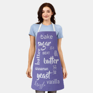 Backen Wörter Staubiges Lila Schürze