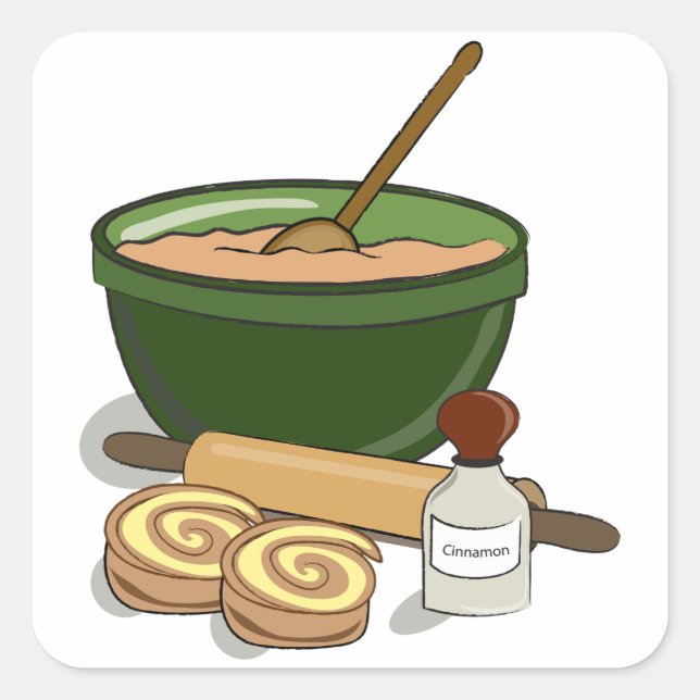 Backen Zimt Rolls Stickers (Vorderseite)