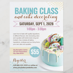 Backend Cake Decoration Class-Ereignis Flyer