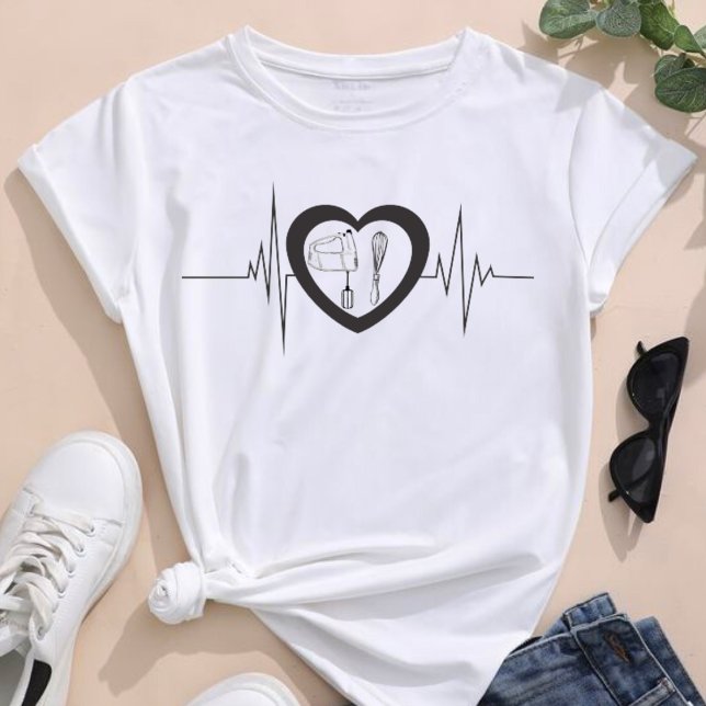 Backend Heartbeat T - Shirt, lustiges Backgeschenk T-Shirt (Von Creator hochgeladen)