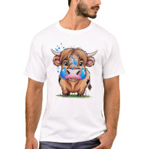 Backenkuh, blaues Bublegum-Burst-Hemd