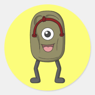 BackenSie (Geist-Sandale) Runder Aufkleber