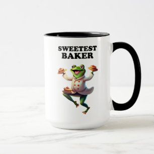 Bäcker 4 Frosch, kochen, Toto, KI generiert Tasse