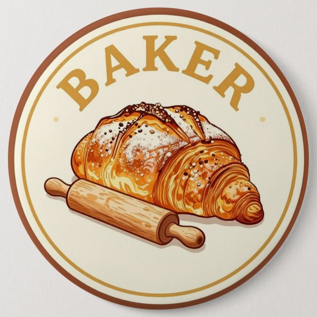 Bäcker 🥐 Artisan-Bäckerei Button (Vorderseite)