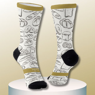 Bäcker backen Brot und Gebäck, Erntedankfest Socken