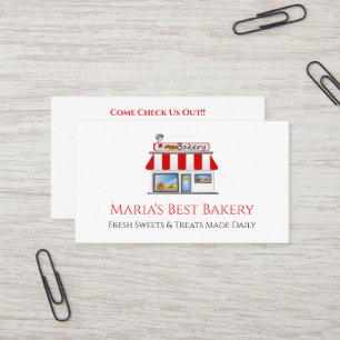 Bäcker Bäckerei Geschäft Café Visitenkarte